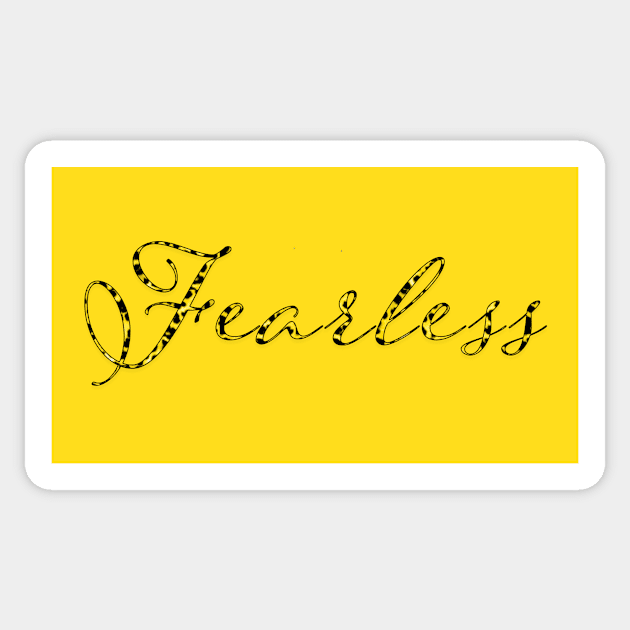 Fearless - Yellow Sticker by MemeQueen